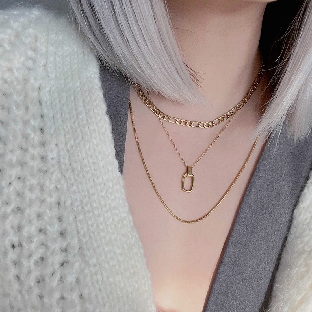 Asta Thin Snake Chain Necklace- Gold