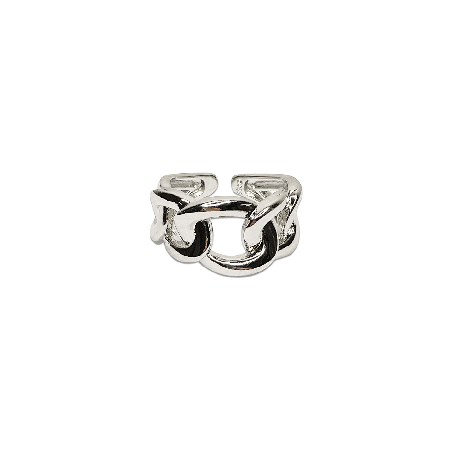 Asta Chain Open Ring- Silver