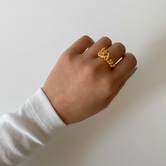 Nodo II Open Ring- Gold