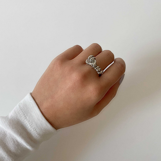 Nodo II Open Ring- Silver