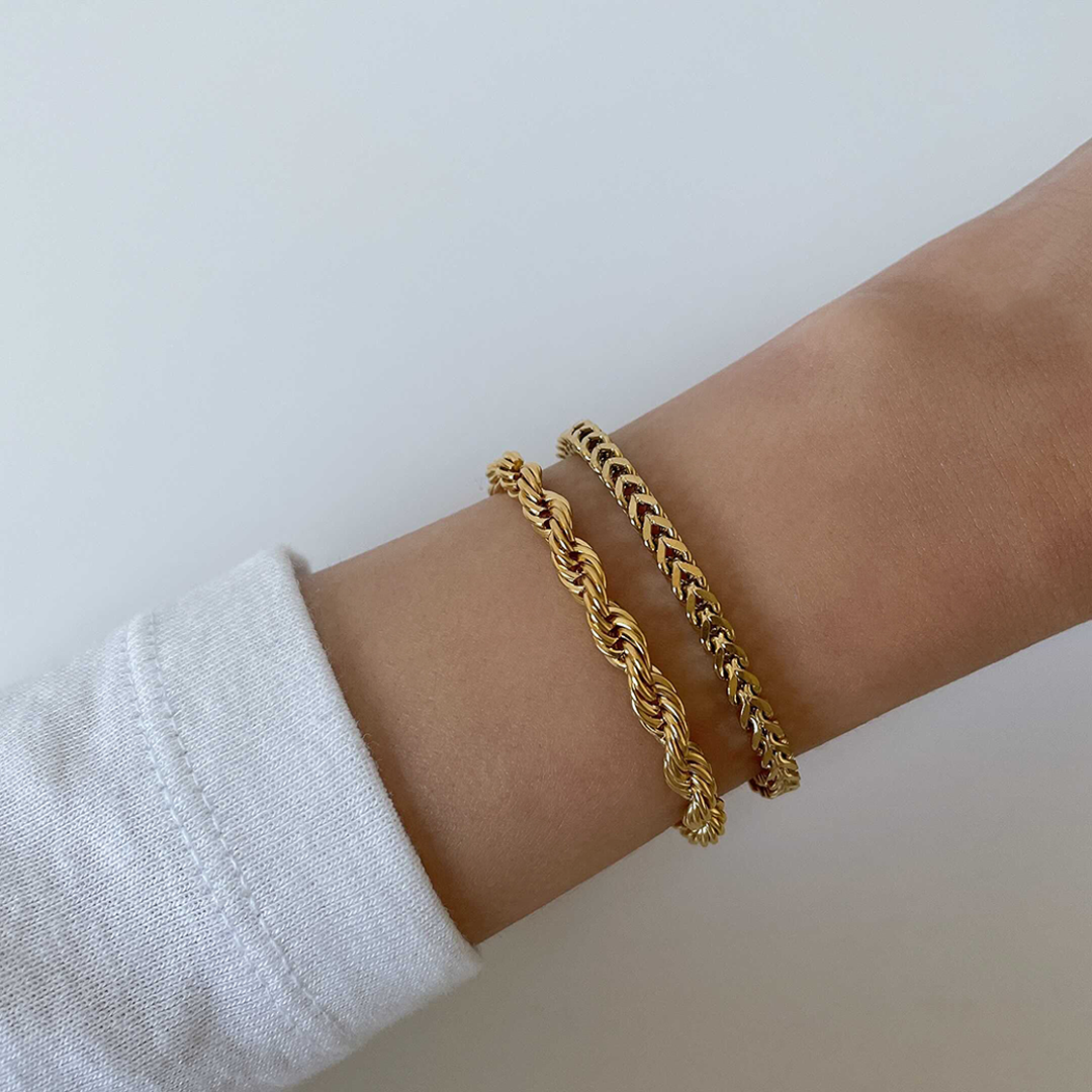 Ange Rope Chain Bracelet- Gold