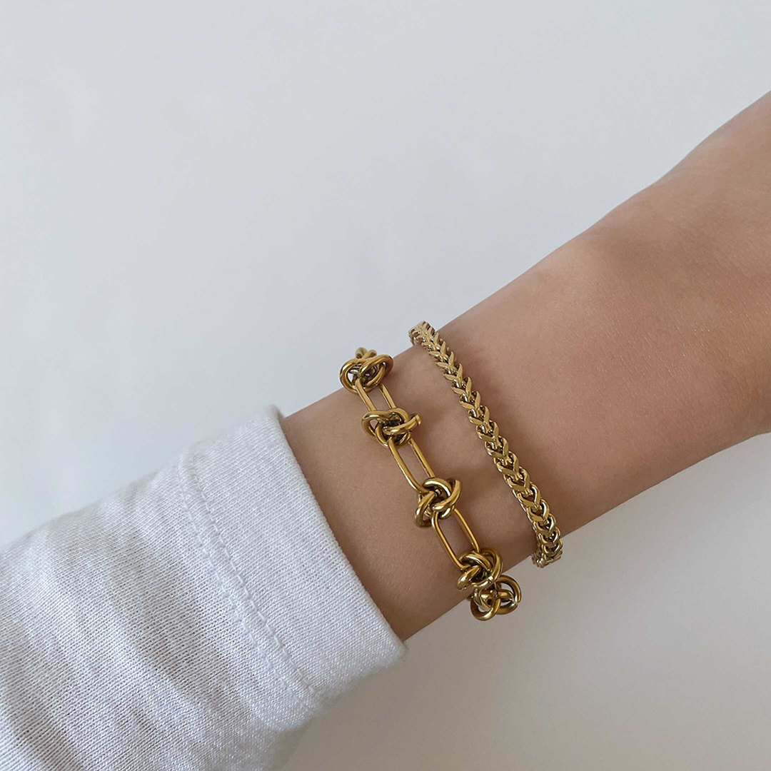 Nodo Knot Chain Bracelet- Gold