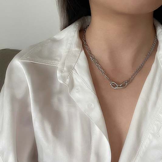 Ziva Chain Necklace-Silver