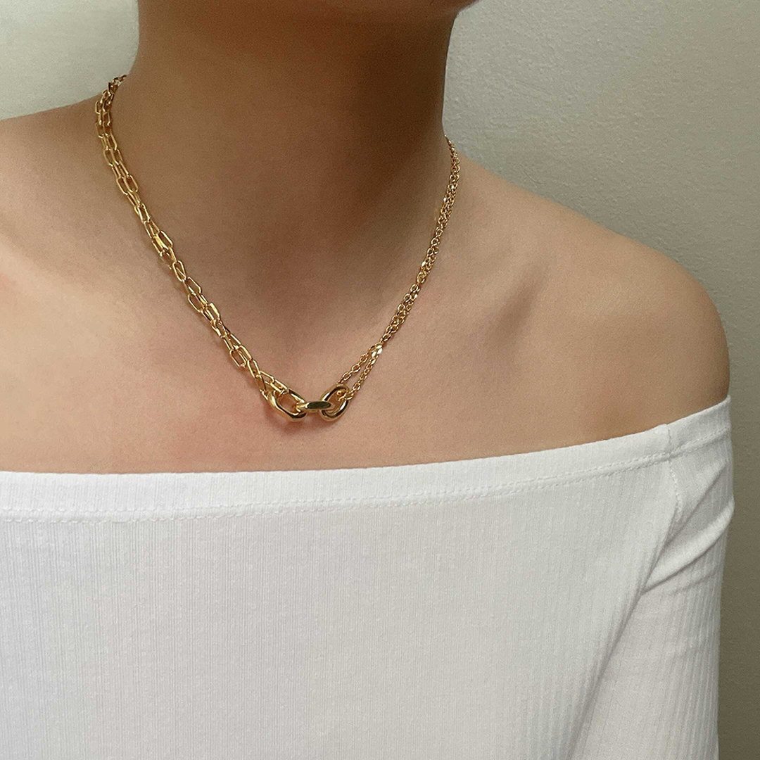 Ziva Chain Necklace-Gold