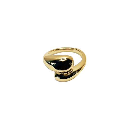 Ziva Chunky Twist Open Ring- Gold