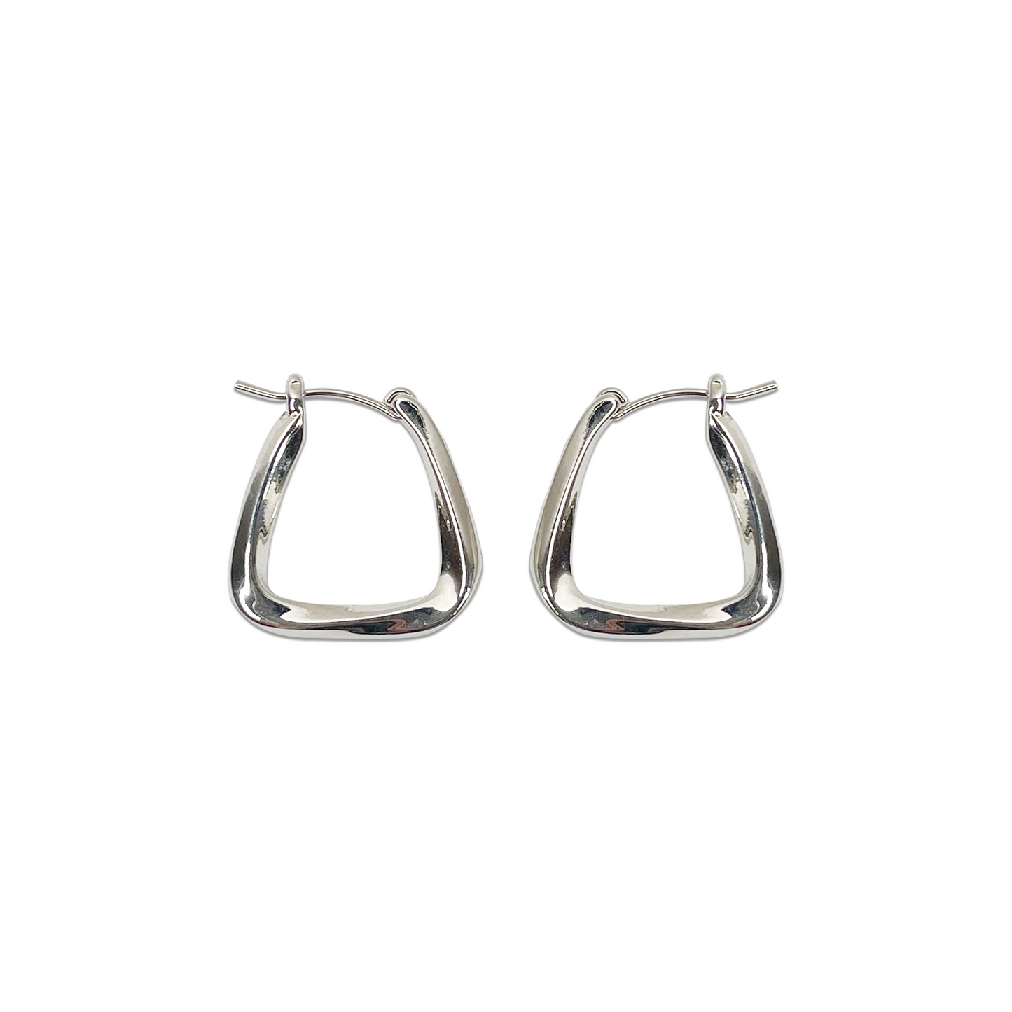 Ziva Hoop Earrings- Silver