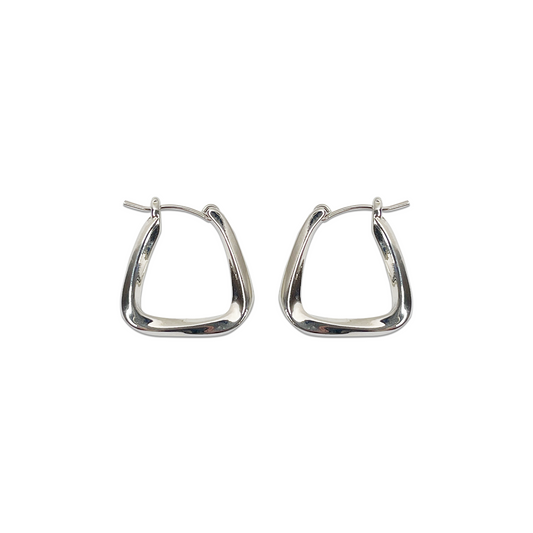 Ziva Hoop Earrings- Silver